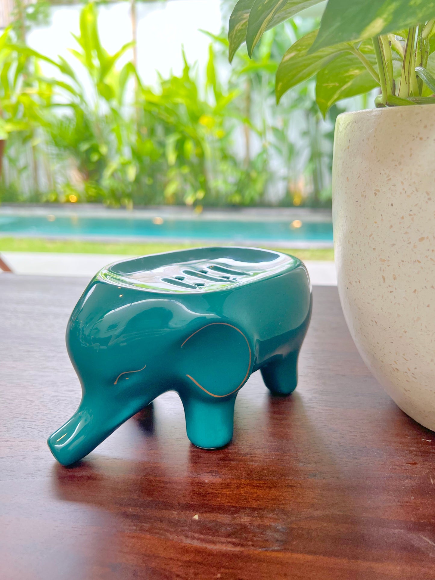 Ellie Elephant Self-Draining Soap Dish - Premium Soap Dish from PIQUE NIQUE - Discover natural formulations for bath and body at www.piqueniquesg.com.