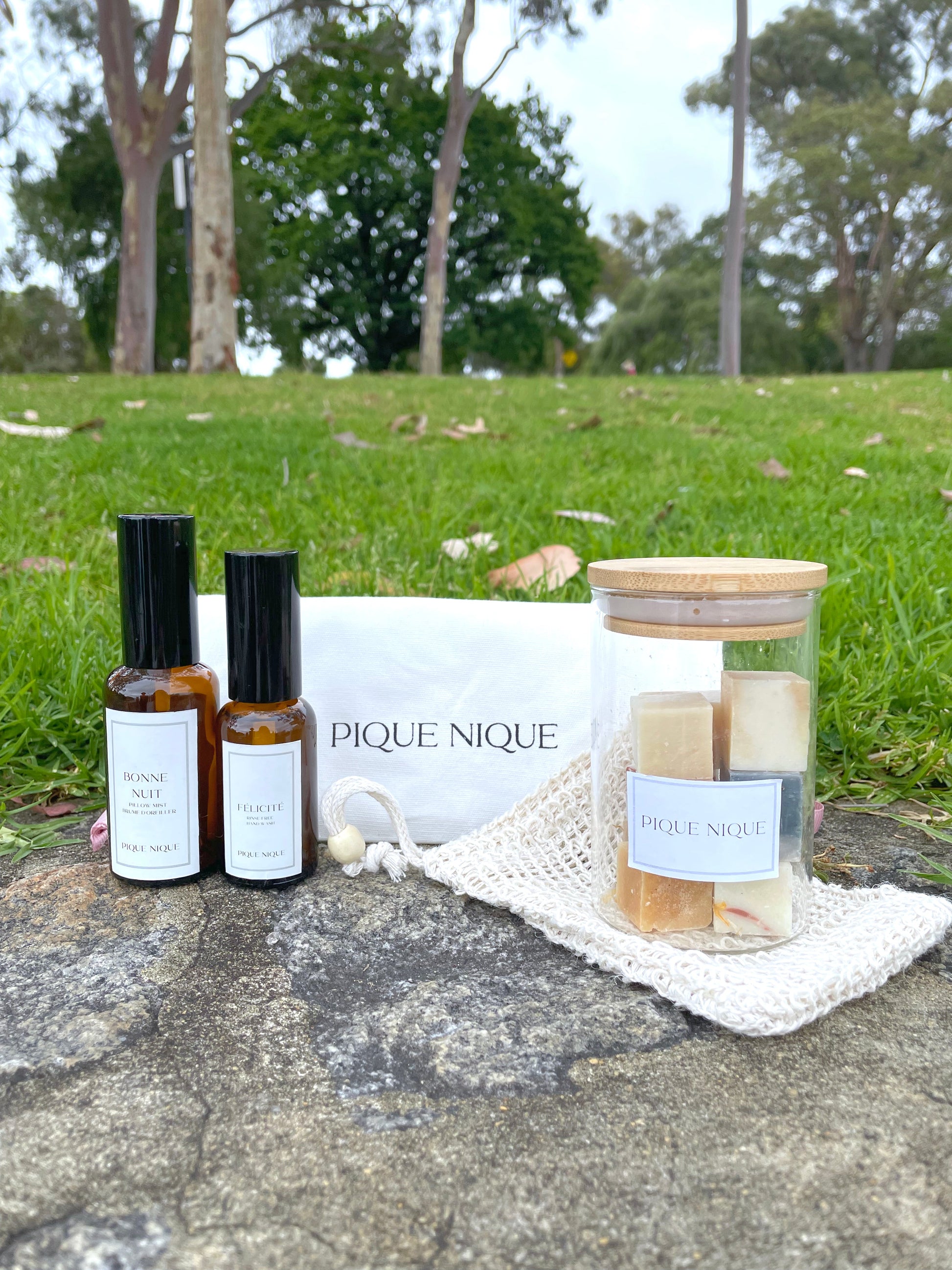 The PIQUE NIQUE Essentials Set - Premium Gift Sets from PIQUE NIQUE - Discover natural formulations for bath and body at www.piqueniquesg.com.